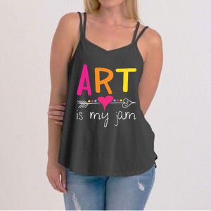 Art Teacher Art Is My Jam Women's Strappy Tank