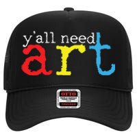 Art Teacher Artists Gift High Crown Mesh Back Trucker Hat