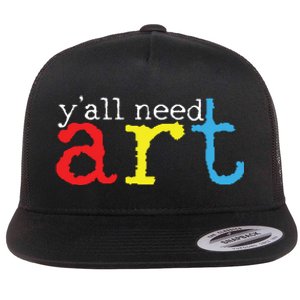 Art Teacher Artists Gift Flat Bill Trucker Hat