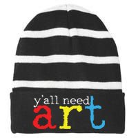 Art Teacher Artists Gift Striped Beanie with Solid Band