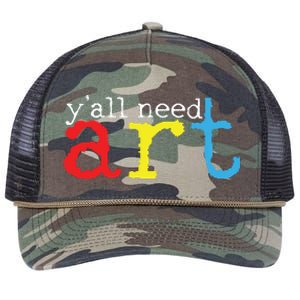 Art Teacher Artists Gift Retro Rope Trucker Hat Cap