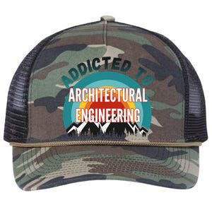 Addicted To Architectural Engineering College Major Gift Retro Rope Trucker Hat Cap