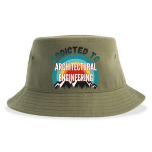 Addicted To Architectural Engineering College Major Gift Sustainable Bucket Hat