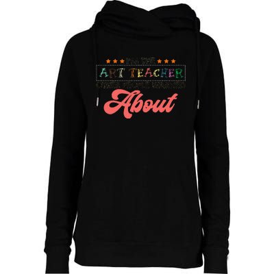 Art Teacher Womens Funnel Neck Pullover Hood