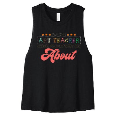 Art Teacher Women's Racerback Cropped Tank