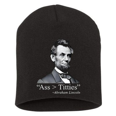 Ass Titties Abraham Lincoln Short Acrylic Beanie