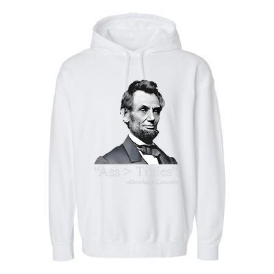 Ass Titties Abraham Lincoln Garment-Dyed Fleece Hoodie