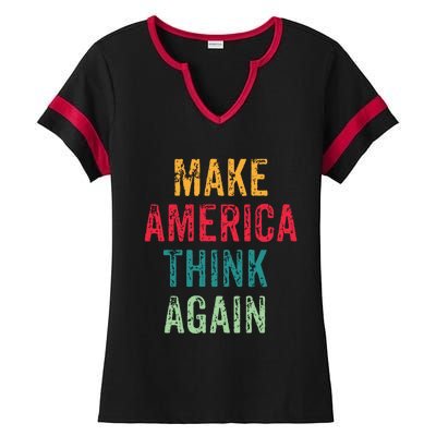 America Thinking Again Gift Ladies Halftime Notch Neck Tee