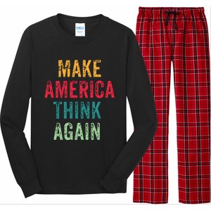 America Thinking Again Gift Long Sleeve Pajama Set