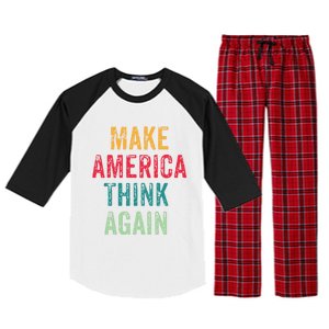 America Thinking Again Gift Raglan Sleeve Pajama Set