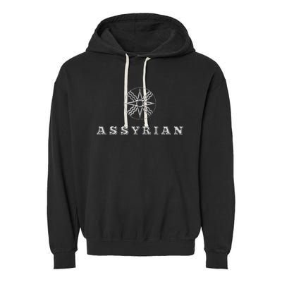 Assyrian Text Assyrian Flag Garment-Dyed Fleece Hoodie