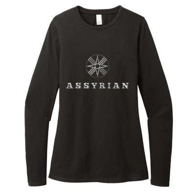 Assyrian Text Assyrian Flag Womens CVC Long Sleeve Shirt