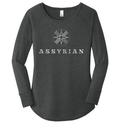 Assyrian Text Assyrian Flag Women's Perfect Tri Tunic Long Sleeve Shirt