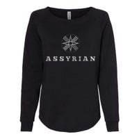 Assyrian Text Assyrian Flag Womens California Wash Sweatshirt