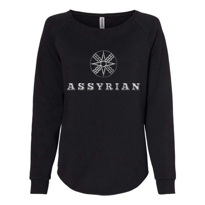 Assyrian Text Assyrian Flag Womens California Wash Sweatshirt