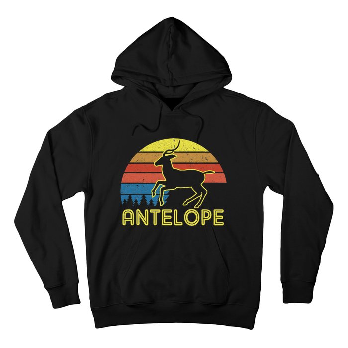 Antelope T Antelope Vintage Retro Sunset Style Hoodie