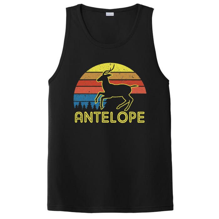 Antelope T Antelope Vintage Retro Sunset Style PosiCharge Competitor Tank