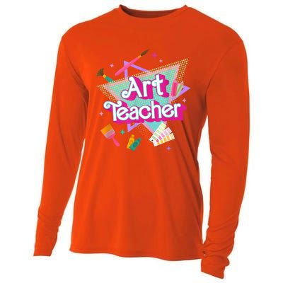 Art Teacher Art Therapist Hooray Its Art Day Back To School Cooling Performance Long Sleeve Crew