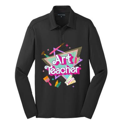 Art Teacher Art Therapist Hooray Its Art Day Back To School Silk Touch Performance Long Sleeve Polo