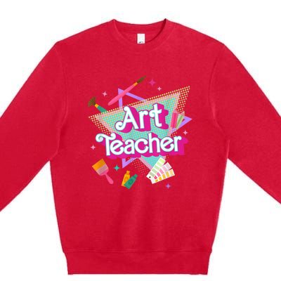 Art Teacher Art Therapist Hooray Its Art Day Back To School Premium Crewneck Sweatshirt