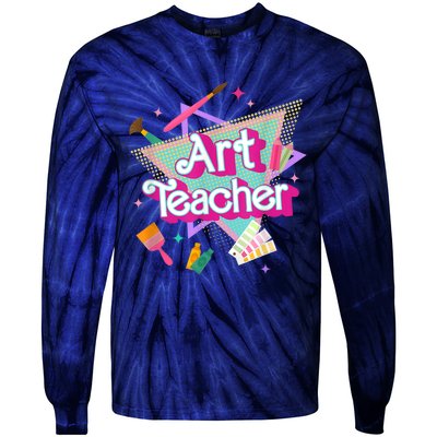 Art Teacher Art Therapist Hooray Its Art Day Back To School Tie-Dye Long Sleeve Shirt