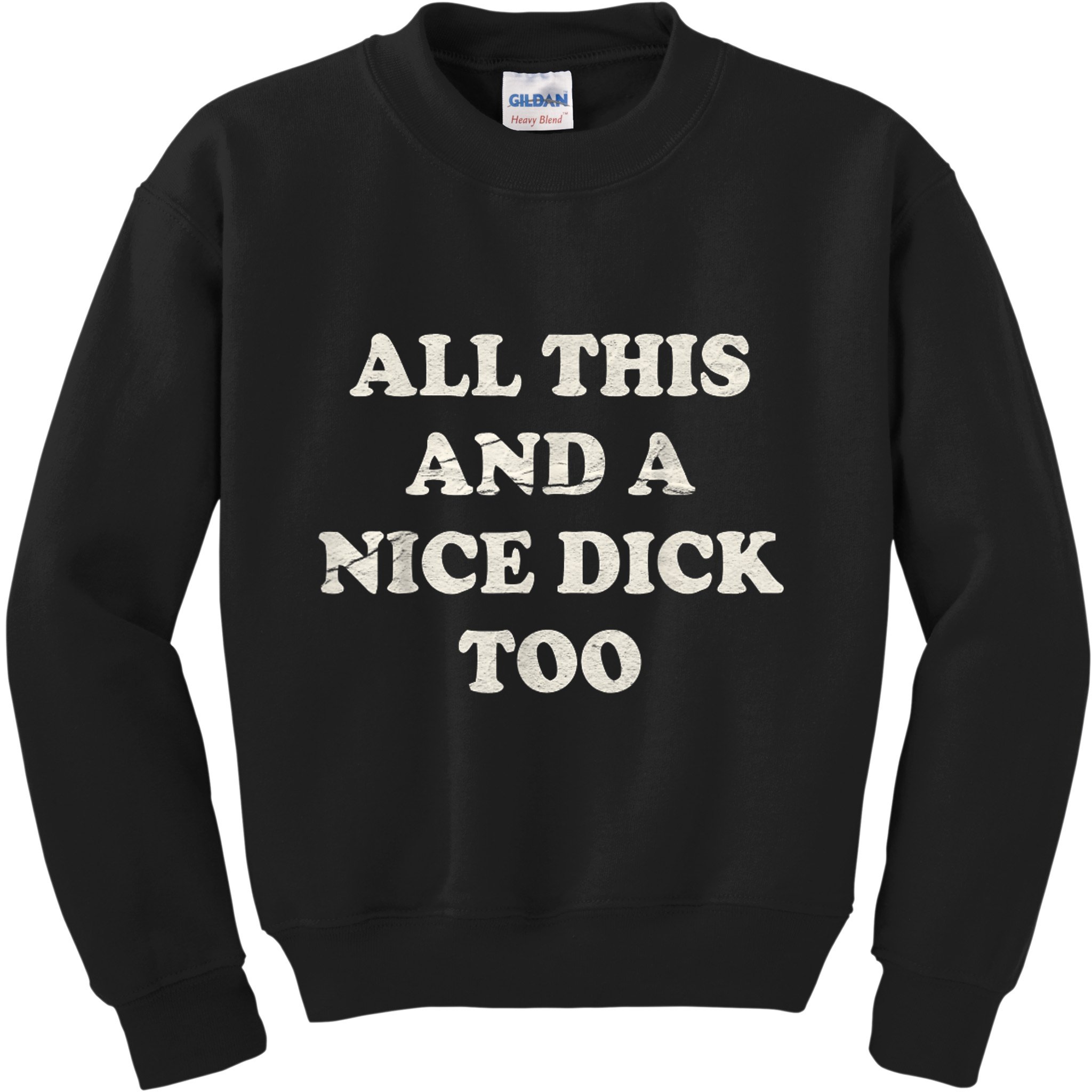 All This And A Nice Dick Too Vintage Offensive Adult Humor Kids Sweatshirt