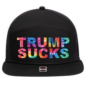 Anti Trump 7 Panel Mesh Trucker Snapback Hat