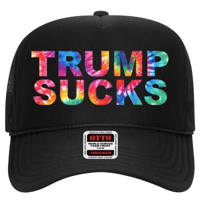 Anti Trump High Crown Mesh Back Trucker Hat