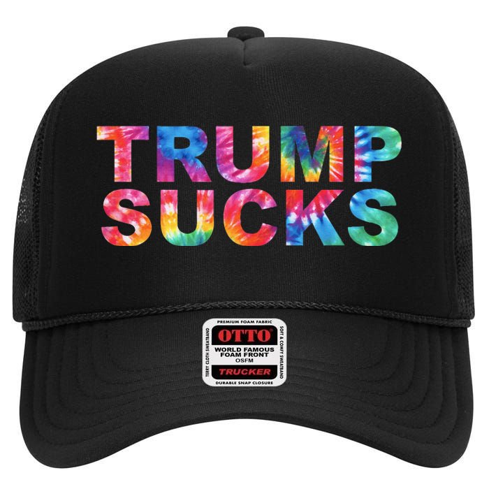 Anti Trump High Crown Mesh Back Trucker Hat