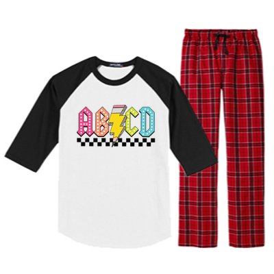 Abcd Teacher Raglan Sleeve Pajama Set