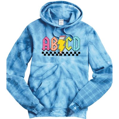 Abcd Teacher Tie Dye Hoodie