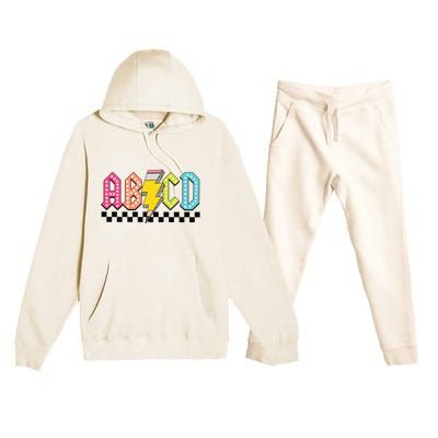 Abcd Teacher Premium Hooded Sweatsuit Set