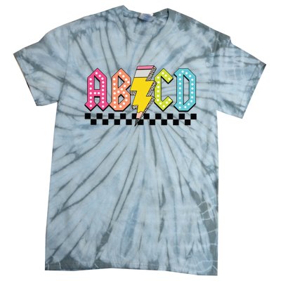 Abcd Teacher Tie-Dye T-Shirt