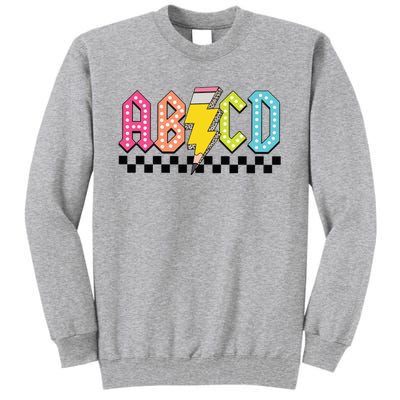 Abcd Teacher Tall Sweatshirt