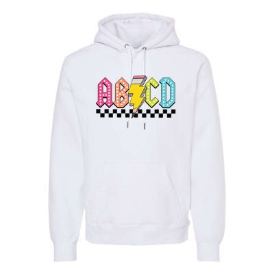 Abcd Teacher Premium Hoodie