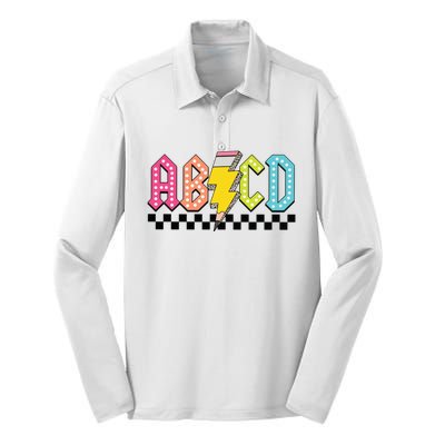 Abcd Teacher Silk Touch Performance Long Sleeve Polo