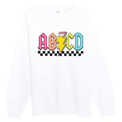 Abcd Teacher Premium Crewneck Sweatshirt