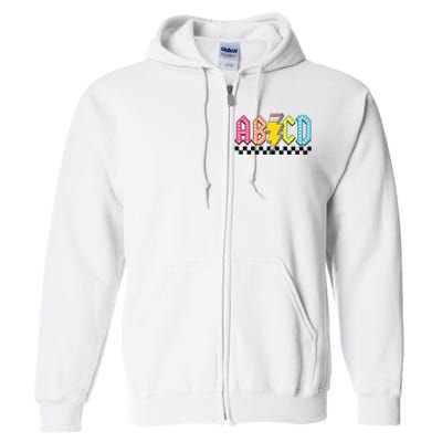 Abcd Teacher Full Zip Hoodie