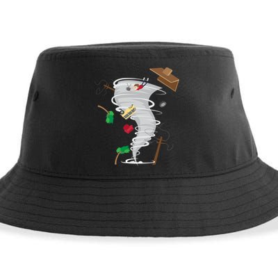 Awesome Tornado And Storm Chaser Severe Weather Lover Cool Gift Sustainable Bucket Hat
