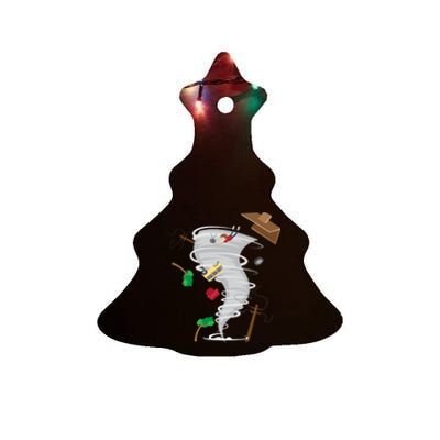 Awesome Tornado And Storm Chaser Severe Weather Lover Cool Gift Ceramic Tree Ornament