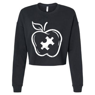 Autism Teacher Cropped Pullover Crew