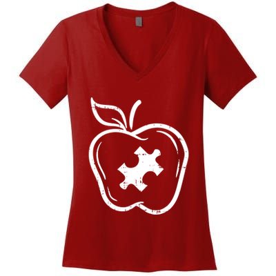 Autism Teacher Women's V-Neck T-Shirt