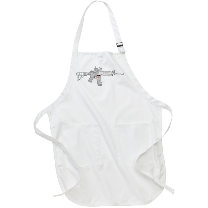 AR Topographic Full-Length Apron With Pockets