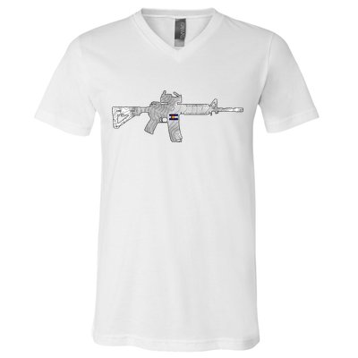 AR Topographic V-Neck T-Shirt