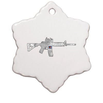 AR Topographic Ceramic Star Ornament