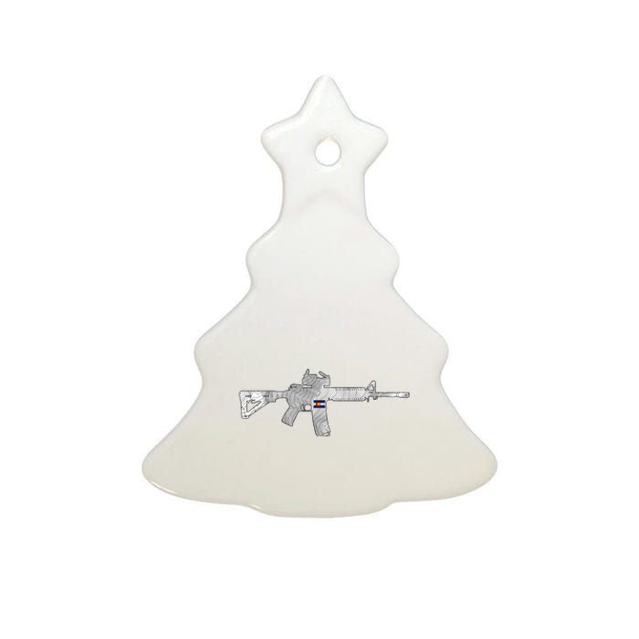 AR Topographic Ceramic Tree Ornament