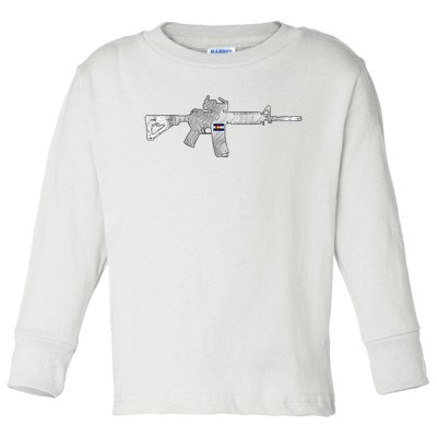 AR Topographic Toddler Long Sleeve Shirt