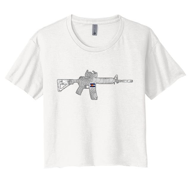 AR Topographic Crop Top