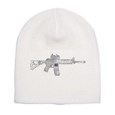 AR Topographic Short Acrylic Beanie