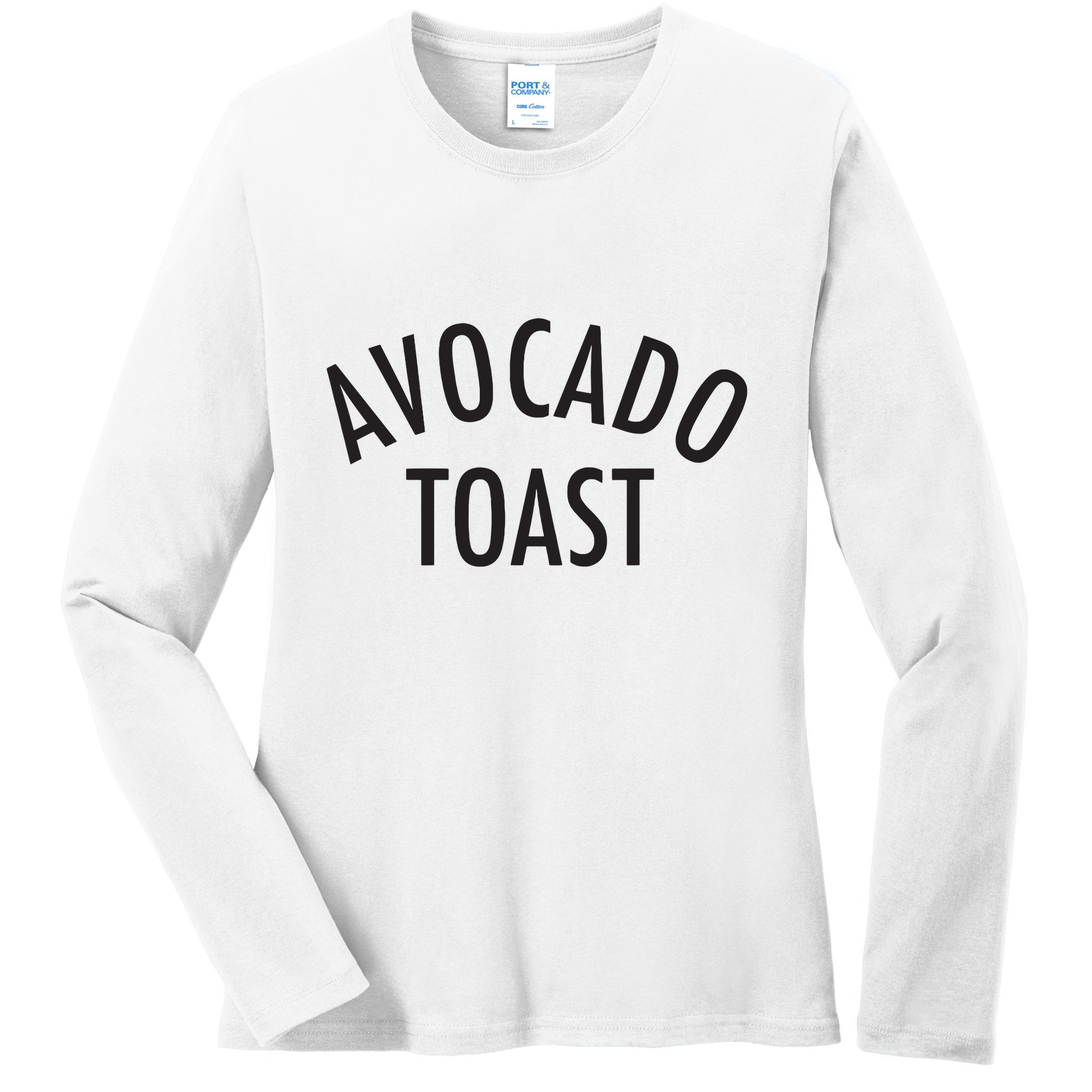 Avocado Toast Ladies Long Sleeve Shirt